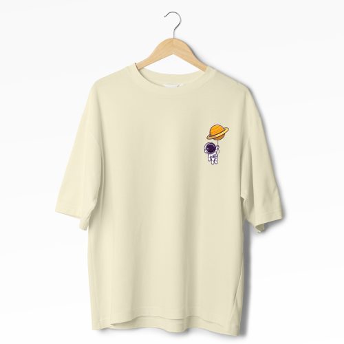 Astronaut Saturn Oversized T-shirt - Image 5