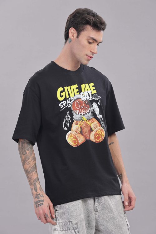 Teddy Space Eat Oversized T-shirt - Image 3