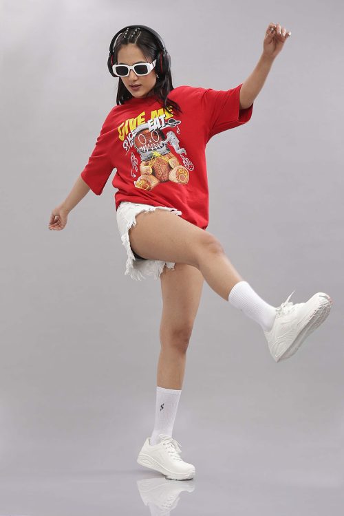 Teddy Space Eat Oversized T-shirt - Image 5