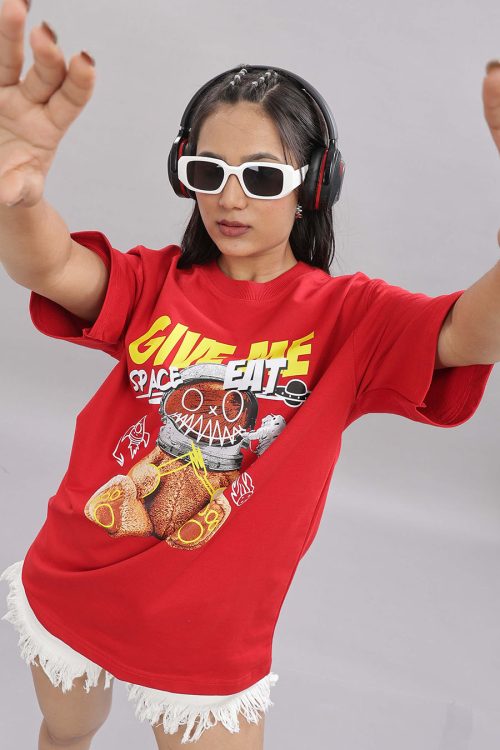 Teddy Space Eat Oversized T-shirt - Image 4